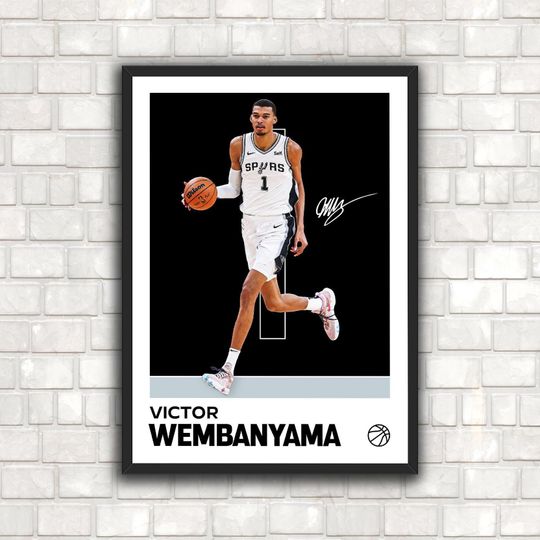 Discover Victor Wembanyama Poster - Perfect for Fans!  11x14 Minimalist Wemby Print for Bedroom, Office, Basketball Wall Art, DIGITAL DOWNLOAD