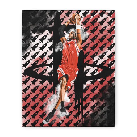 Discover Tracy McGrady Houston Rockets Canvas Print: Basketball Sports Decor