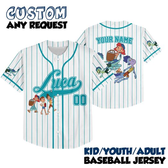 Discover Pixar Luca Jersey Shirt, Disney Luca Baseball Jersey, Luca Paguro Giulia, Pixar Luca Cosplay, Disney World Shirt, Disney Trip Shirt