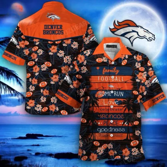 Denver Brôncos Family Spirit Hawaiian Shirt Summer Aloha, Gift for Fan