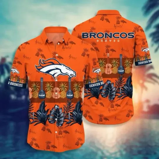 Denver Brôncos Tropical Luau Ukulele Spiri Hawaiian Shirt Summer Aloha , Gift for Fan