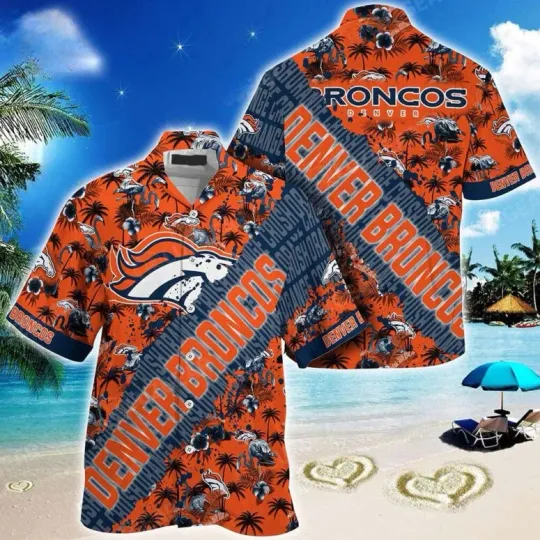 Discover Denver Brôncos Tropical Wave Hawaiian Shirt Summer Aloha, Gift for Fan