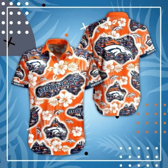 Discover Denver Brôncos Floral Spirit Hawaiian Shirt Summer Aloha, Gift for Fan