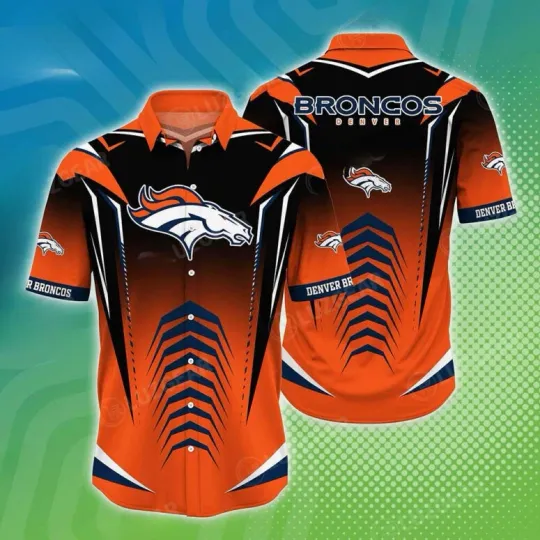 Discover Denver Brôncos Victory Chevron Hawaiian Shirt Summer Aloha, Gift for Fan