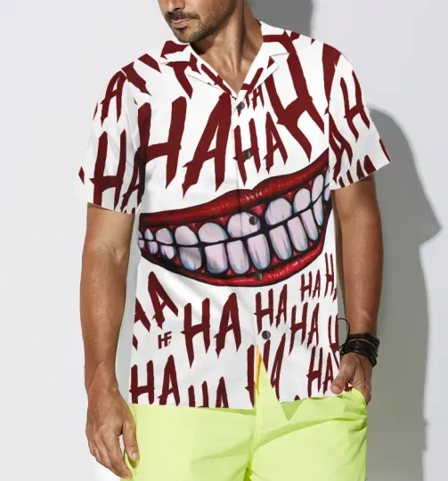 Scary Halloween Clown Smile Hawaiian Shirt