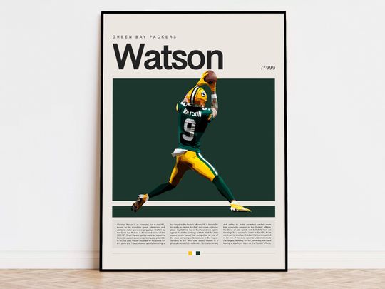 Discover Christian Watson Poster, football Poster, Sports Poster, Modern Sports Art, football Gifts, Super Bowl Poster, American Football Poster