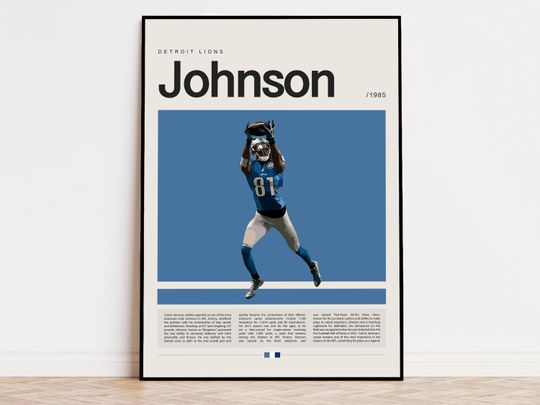 Discover Calvin Johnson Poster, football Poster, Sports Poster, Modern Sports Art, football Gifts, Super Bowl Poster, American Football Poster
