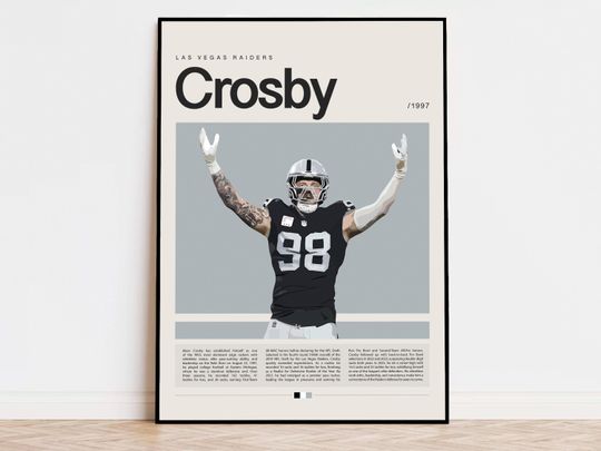 Maxx Crosby Poster, football Poster, Sports Poster, Modern Sports Art, football Gifts, Super Bowl Poster, American Football Poster