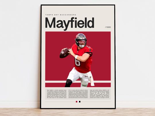Baker Mayfield Poster, football Poster, Sports Poster, Modern Sports Art, football Gifts, Super Bowl Poster, American Football Poster