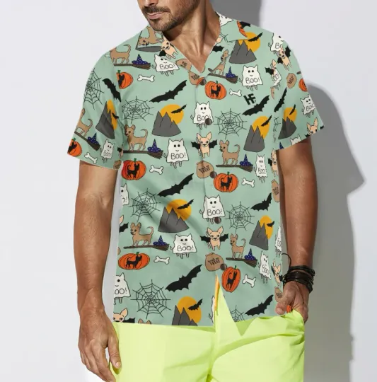 Discover Halloween Chihuahua Shirt For Men Hawaiian Shirt