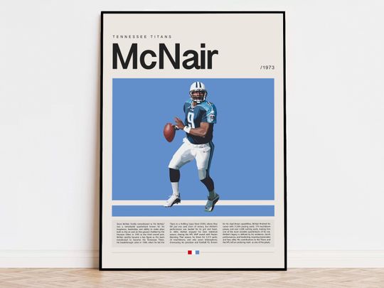Steve McNair Poster, football Poster, Sports Poster, Modern Sports Art, football Gifts, Super Bowl Poster, American Football Poster