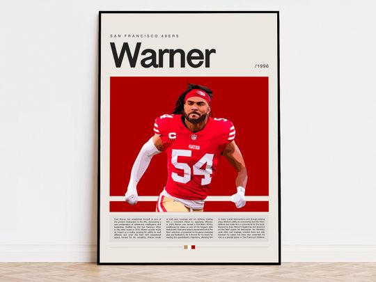 Discover Fred Warner Poster, football Poster, Sports Poster, Modern Sports Art, football Gifts, Super Bowl Poster, American Football Poster