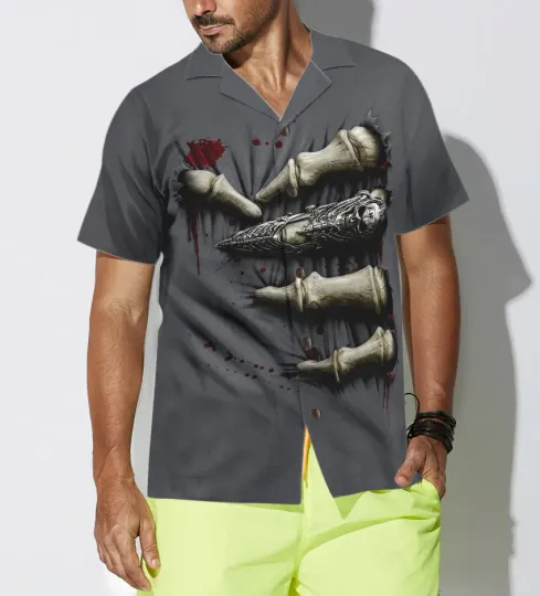 Death Hand Halloween Shirt Hawaiian Shirt