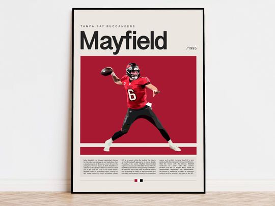 Baker Mayfield Poster, football Poster, Sports Poster, Modern Sports Art, football Gifts, Super Bowl Poster, American Football Poster