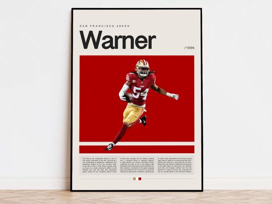 Fred Warner Poster, football Poster, Sports Poster, Modern Sports Art, football Gifts, Super Bowl Poster, American Football Poster