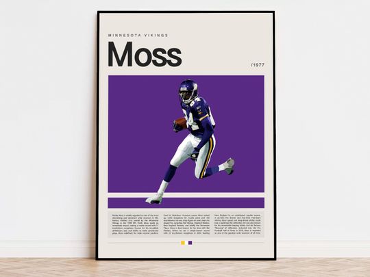 Discover Randy Moss Poster, football Poster, Sports Poster, Modern Sports Art, football Gifts, Super Bowl Poster, American Football Poster