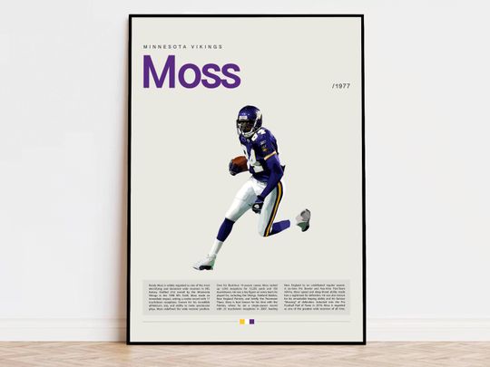 Discover Randy Moss Poster, football Poster, Sports Poster, Modern Sports Art, football Gifts, Super Bowl Poster, American Football Poster