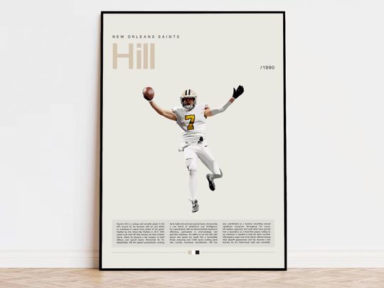 Discover Taysom Hill Poster, football Poster, Sports Poster, Modern Sports Art, football Gifts, Super Bowl Poster, American Football Poster