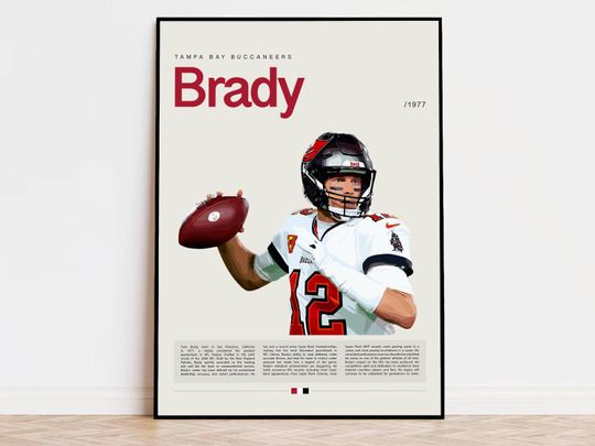 Discover Tom Brady Poster, football Poster, Sports Poster, Modern Sports Art, football Gifts, Super Bowl Poster, American Football Poster