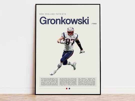 Rob Gronkowski Poster, football Poster, Sports Poster, Modern Sports Art, football Gifts, Super Bowl Poster, American Football Poster