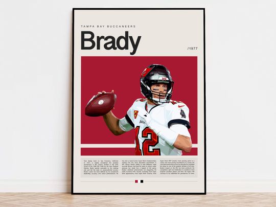 Discover Tom Brady Poster, football Poster, Sports Poster, Modern Sports Art, football Gifts, Super Bowl Poster, American Football Poster