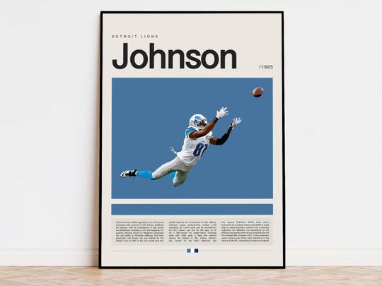 Discover Calvin Johnson Poster, football Poster, Sports Poster, Modern Sports Art, football Gifts, Super Bowl Poster, American Football Poster