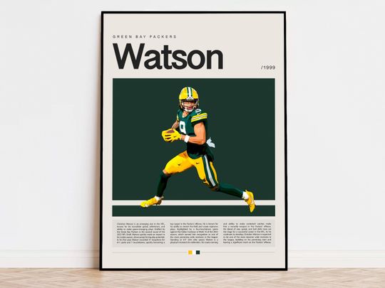 Discover Christian Watson Poster, football Poster, Sports Poster, Modern Sports Art, football Gifts, Super Bowl Poster, American Football Poster