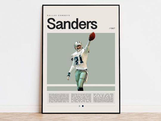 Deion Sanders Poster, football Poster, Sports Poster, Modern Sports Art, football Gifts, Super Bowl Poster, American Football Poster