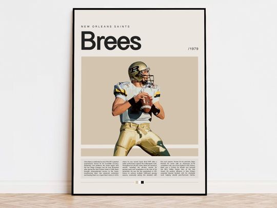 Discover Drew Brees Poster, football Poster, Sports Poster, Modern Sports Art, football Gifts, Super Bowl Poster, American Football Poster