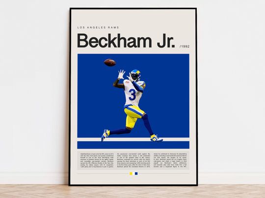 Discover Odell Beckham Jr Poster, football Poster, Sports Poster, Modern Sports Art, football Gifts, Super Bowl Poster, American Football Poster