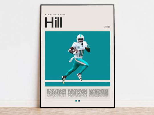 Discover Tyreek Hill Poster, football Poster, Sports Poster, Modern Sports Art, football Gifts, Super Bowl Poster, American Football Poster