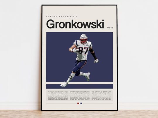 Rob Gronkowski Poster, football Poster, Sports Poster, Modern Sports Art, football Gifts, Super Bowl Poster, American Football Poster