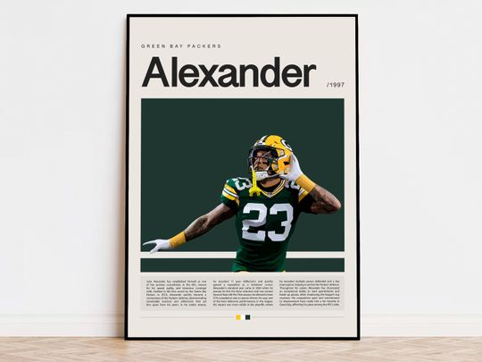 Jaire Alexander Poster, football Poster, Sports Poster, Modern Sports Art, football Gifts, Super Bowl Poster, American Football Poster