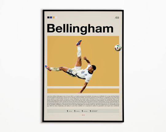 Discover Jude Bellingham Poster, Real Madrid Poster, Sports Poster, Soccer Gifts, Football Poster, Sports Bedroom Posters, Soccer Wall Art