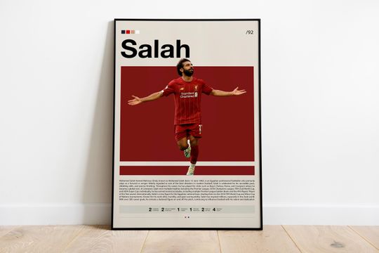 Discover Mohamad Salah Poster, Egyptian Footballer Print, Sports Poster, Soccer Gifts, Football Poster, Sports Bedroom Posters, Soccer Wall Art