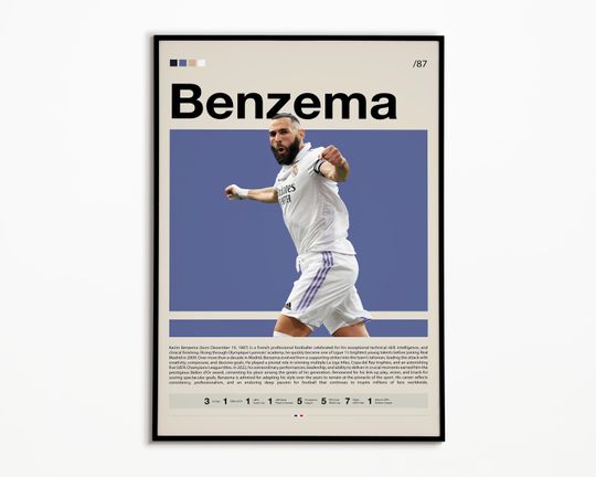Discover Karim Benzema Poster, Real Madrid Poster, Soccer Gifts, Sports Poster, Football Player Poster, Soccer Wall Art, Sports Bedroom Posters