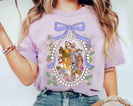 Discover Cute Disney All Pets Movie Dogs Group T-Shirt Featuring Pluto