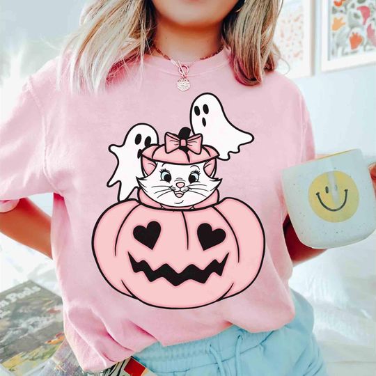 Discover Comfort Colors Marie Cat Pumpkin Halloween Shirt, Disney Aristocats Halloween Tee