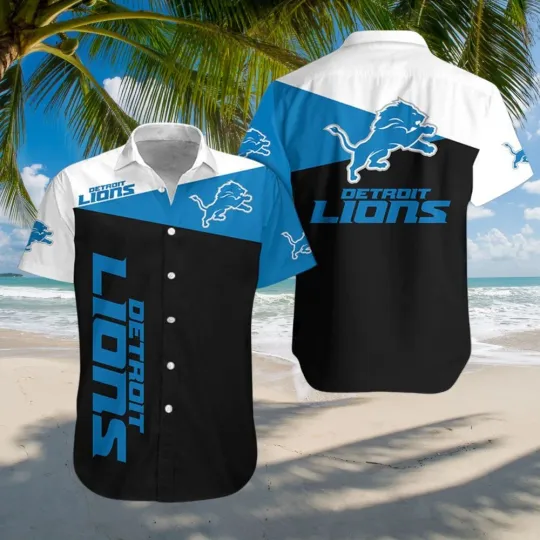 Discover Detroit Football Classic Power Summer Aloha Unisex Hawaiian Shirt, Gift for Fan