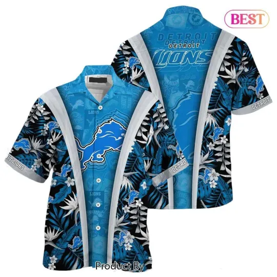 Discover Detroit Football Island Spirit Summer Aloha Unisex Hawaiian Shirt, Gift for Fan