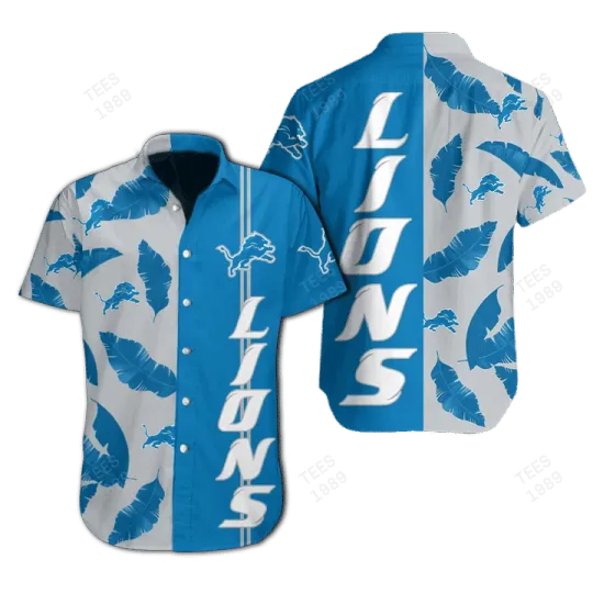 Discover Detroit Liioons Feather Breeze Summer Aloha Unisex Hawaiian Shirt, Gift for Fan