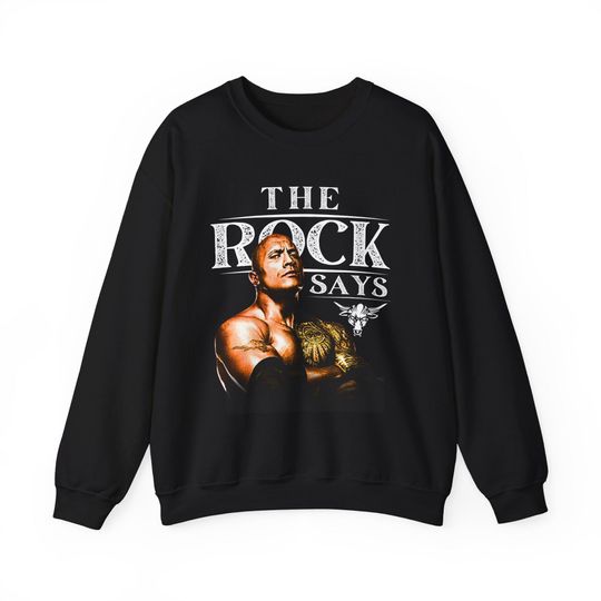 Discover Wrestling Inspired Sweatshirt The Rock Says Sweatshirt Gift Vintage