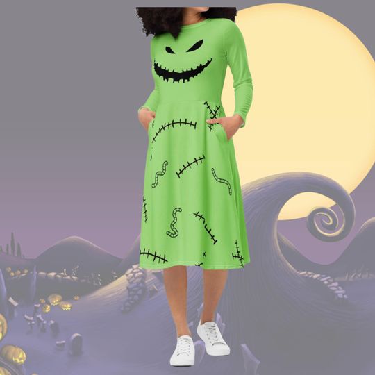 Discover Oogie Boogie long sleeve Dress Disney womens Halloween costume nightmare before christmas run Disney bounding