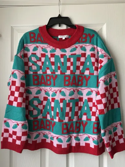 Grayson Threads Sweater Womens Large Santa Baby Ugly Christmas Acrylic