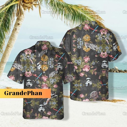 Discover Stormtrooper Hawaiian Shirt, Star Wars Men Button Up Shirt, Star Wars Galaxy Edge Shirt