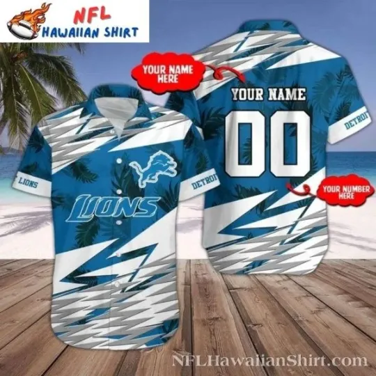 Discover Tailored Detroit Football Beachfront Blitzz Hawaiian Shirt, Gift for Fan