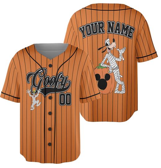 Discover Custom Goofy Halloween Collection Simple Baseball, Personalized Baseball Team Jersey, Birthday Gift for Halloween Fans Family