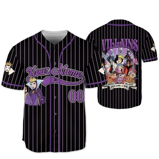 Discover Custom Villains Halloween Disney Baseball Jersey, Disney Witch Family Matching Jersey, Disneyland Halloween Jersey, Disneyworld Trip 2025