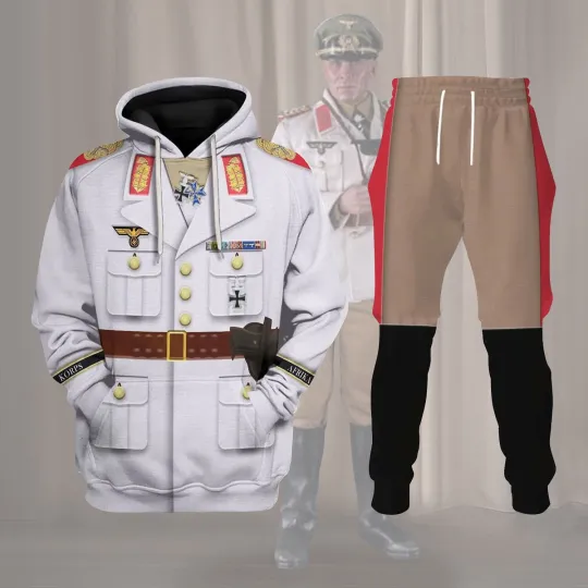 Discover Erwin Rommel WWII German Soldier Costume Hoodie Sweatshirt T-Shirt Tracksuit