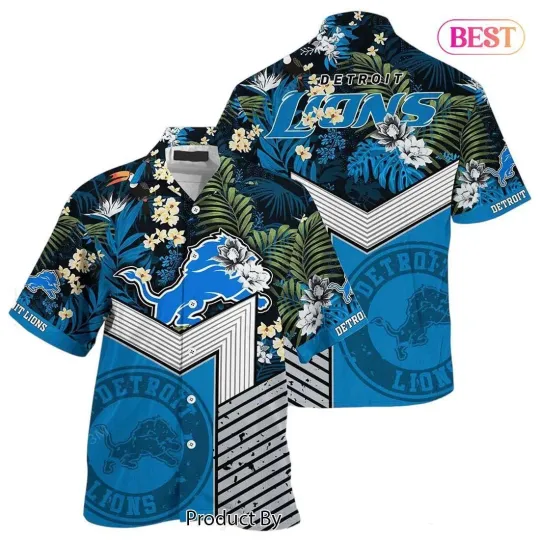 Discover Detroit Football Tribal Power Summer Aloha Unisex Hawaiian Shirt, Gift for Fan